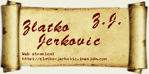 Zlatko Jerković vizit kartica